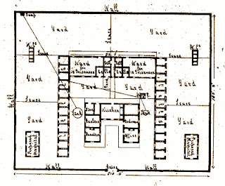 Plan of Rockhampton Gaol, scene of executions in Queensland.