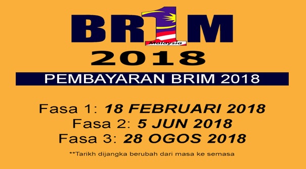 Tarikh Dan Jadual Pembayaran Duit BRIM 2018 Masuk Ke Akaun 