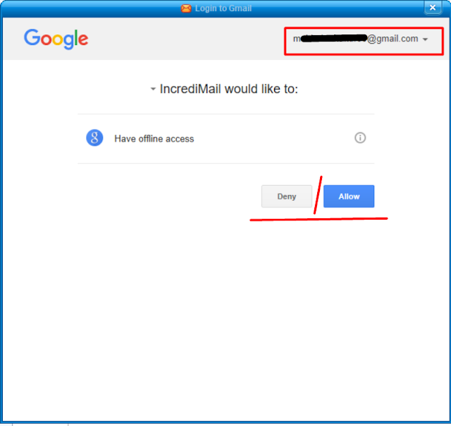 configuring Gmail in Incredimail