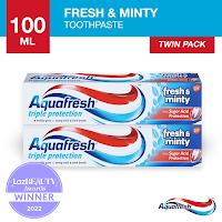 Aquafresh Fresh & Minty Toothpaste 100ml [Twin Pack]