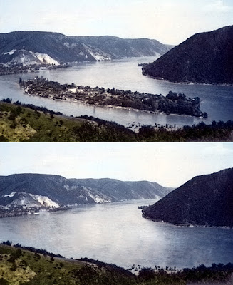 Ada Kaleh before and after 1970