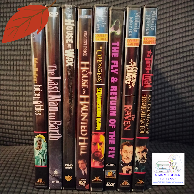 A Mom's Quest to Teach:  October Movies: Making a Plan for Fall Evenings - Vincent Price DVD boxes