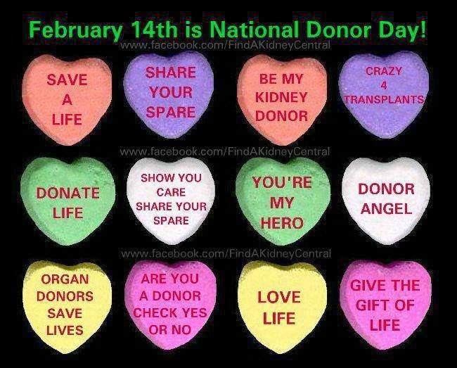 ... to national donor day oh and valentine s day too let s all show some