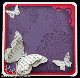 Newsprint Butterfly Card by Bekka Prideaux www.feeling-crafty.co.uk