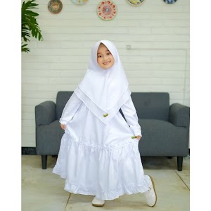 GAMIS PUTIH KIDS FREE HIJAB