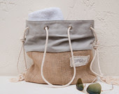 canvas nautical tote bag