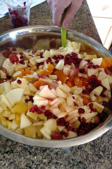 This apple pomegranate fruit salad is the one and only fruit salad recipe you will ever need!  Anyone who tries it always goes back for seconds (and thirds...).