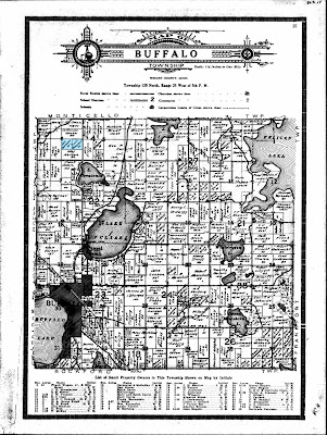 Map of properties near Buffalo, Minnesota