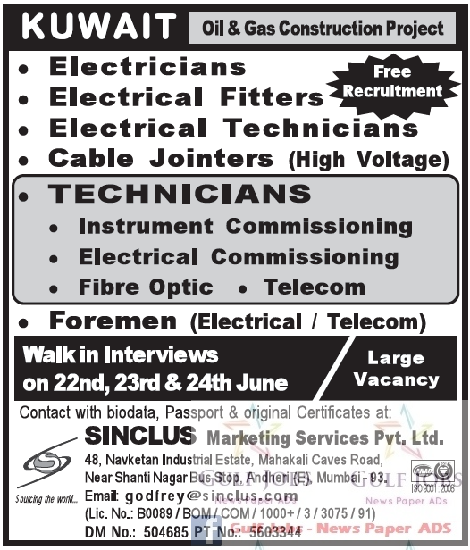 Oil & Gas construction jobs for Kuwait