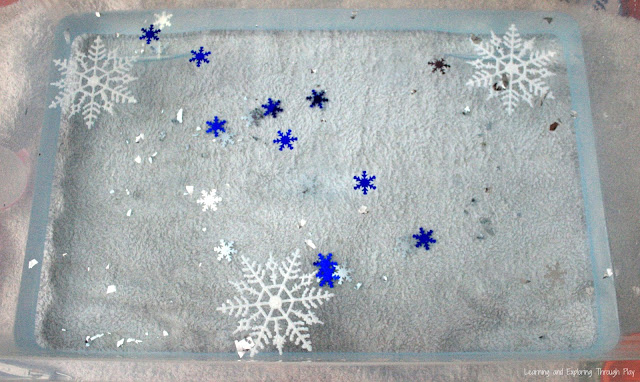 Snowflake Soup. Winter Themed Sensory Play for Kids.