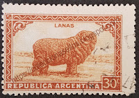 Sello Argentina 1945 oveja merino - stamps