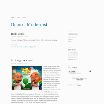 Modernist blogger template convert from wordpress theme to blogger. minimalist blogger template