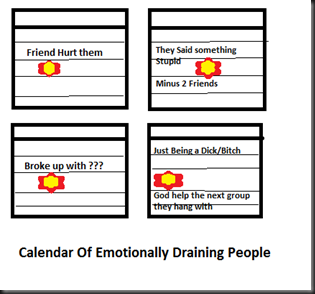 calender Emotinally Draining people