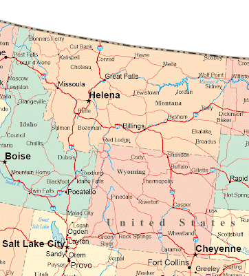 Northern Rocky Mountains Map