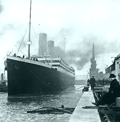 Titanic in dock at Southampton April 14 1912