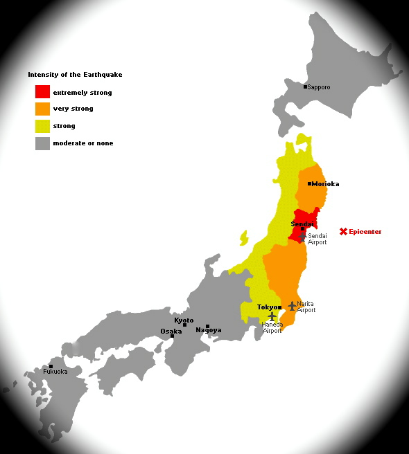 march 2011 tsunami map. Here#39;s a map I found: