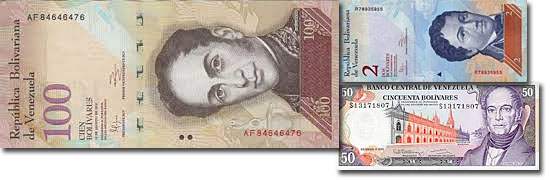 Dinheiro do mundo -Venezuela - Bolivar