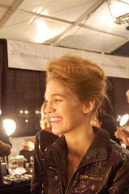 fashion week, New York Fashion Week, Mercedes-Benz Fashion Week, Georges Chakra, Georges Chakra Spring 2010, MAC Cosmetics, Gregory Arlt, makeup artist, hairstylist, Amy Farid, Bumble and bumble, backstage beauty