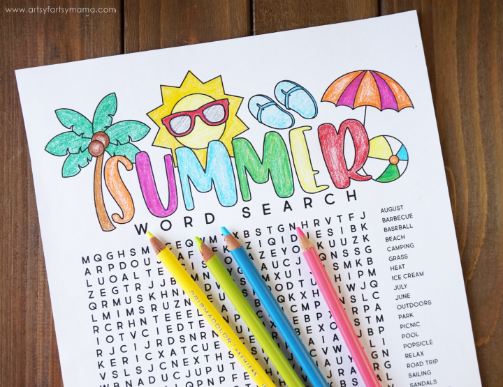 free printable summer word search coloring page artsy fartsy mama