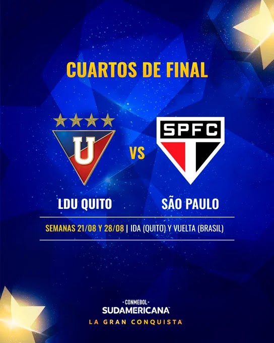 Liga de Quito enfrentará a Sao Paulo en Cuartos de Final en Copa Sudamericana