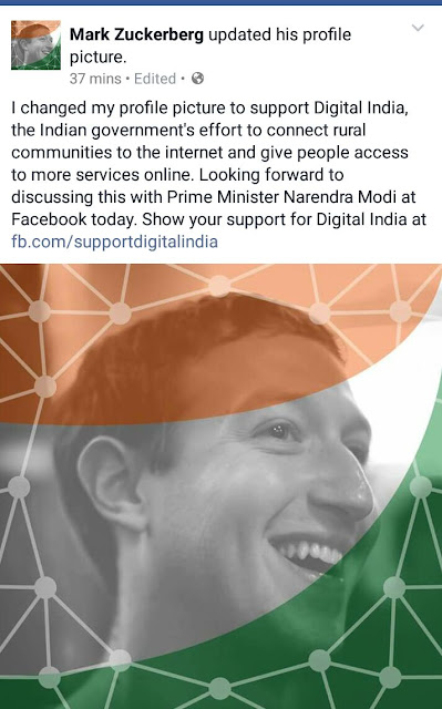 Mark Zukherberg Support For Digital India