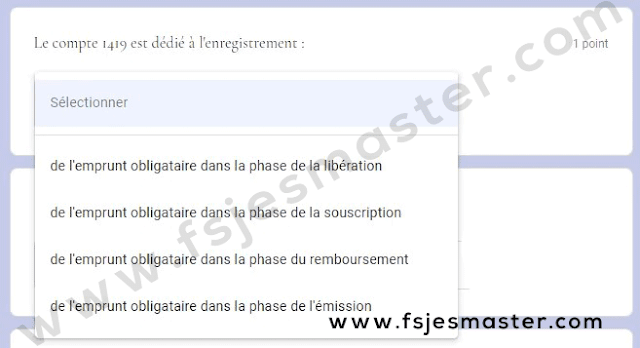 Exemple Concours Master Gestion Financière Comptable et Fiscale (GFCF) 2021-2022 - Fsjes Agdal