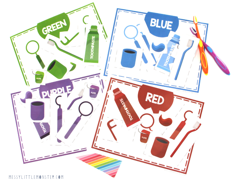 Color matching activity for toddlers and preschoolers