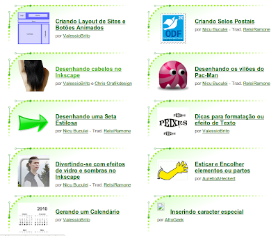 Diversos tutorias para o Inkscape