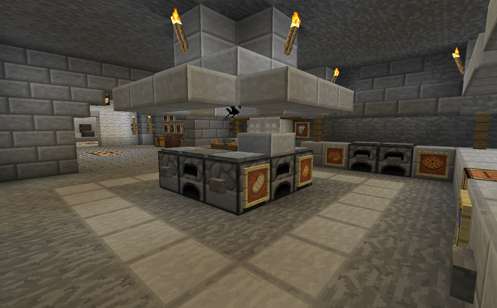 Minecraft Projects Minecraft Kitchen with Functional