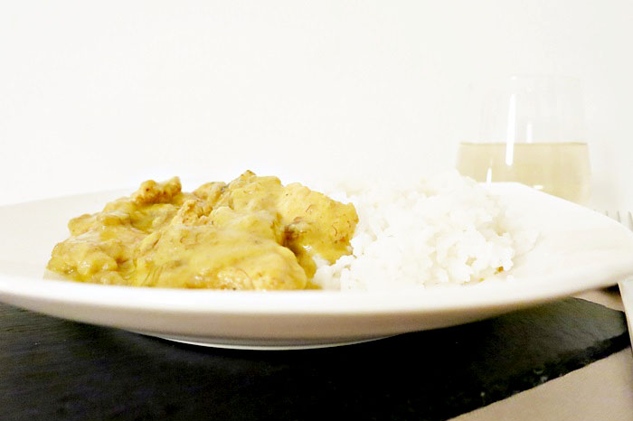 Indisches Bananen Curry mit Reis