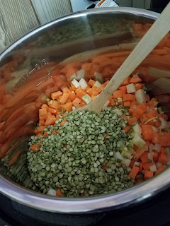 Curried "Peas and Carrots" Split Pea Soup, stove top and Instant Pot directions.