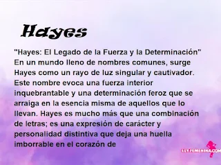 significado del nombre Hayes