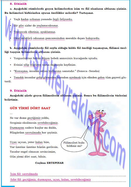 8. Sınıf Türkçe Dörtel Yayınları Çalışma Kitabı Cevapları Sayfa 15