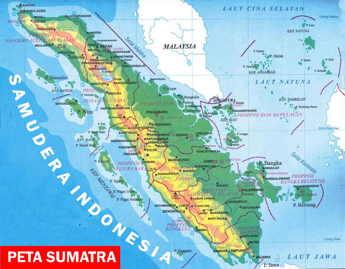  Peta  Sumatra Lengkap 10 Provinsi Sejarah Indonesia Peta  