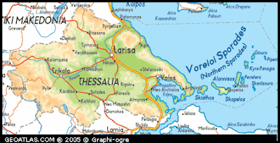 Map of Thessaly Province City