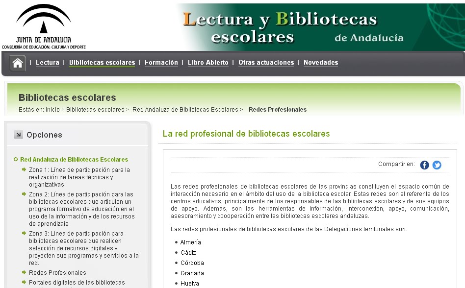 Red profesional de las bibliotecas escolares de la provincia de Málaga