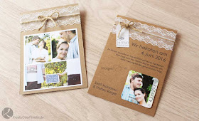 Save the Date Karten selber basteln Anleitung Kostenlos Magnet billig günstig DIY Kraftpapier Foto Paketschnur Karte Termin freihalten Einladung Hochzeit Braut Verlobung Shooting Rusikal Holz Scheune Natürlich, spitze weiß,