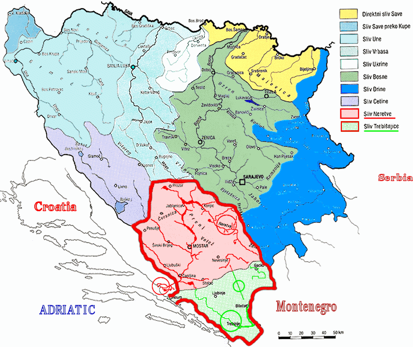 karta bih rijeke Neretva River In Peril Mape Sliva Neretve karta bih rijeke