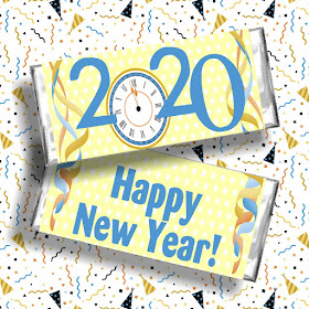 Whether you share these free printable candy bar wrappers at your New Years Eve party or on New Years day, this 2020 candy bar wrapper is the perfect way to wish friends and family a Happy New Year.  