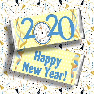 Whether you share these free printable candy bar wrappers at your New Years Eve party or on New Years day, this 2020 candy bar wrapper is the perfect way to wish friends and family a Happy New Year.  