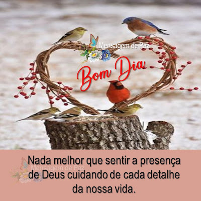 Nada melhor que sentir a presença de Deus  cuidando de cada detalhe da nossa vida. Bom Dia!