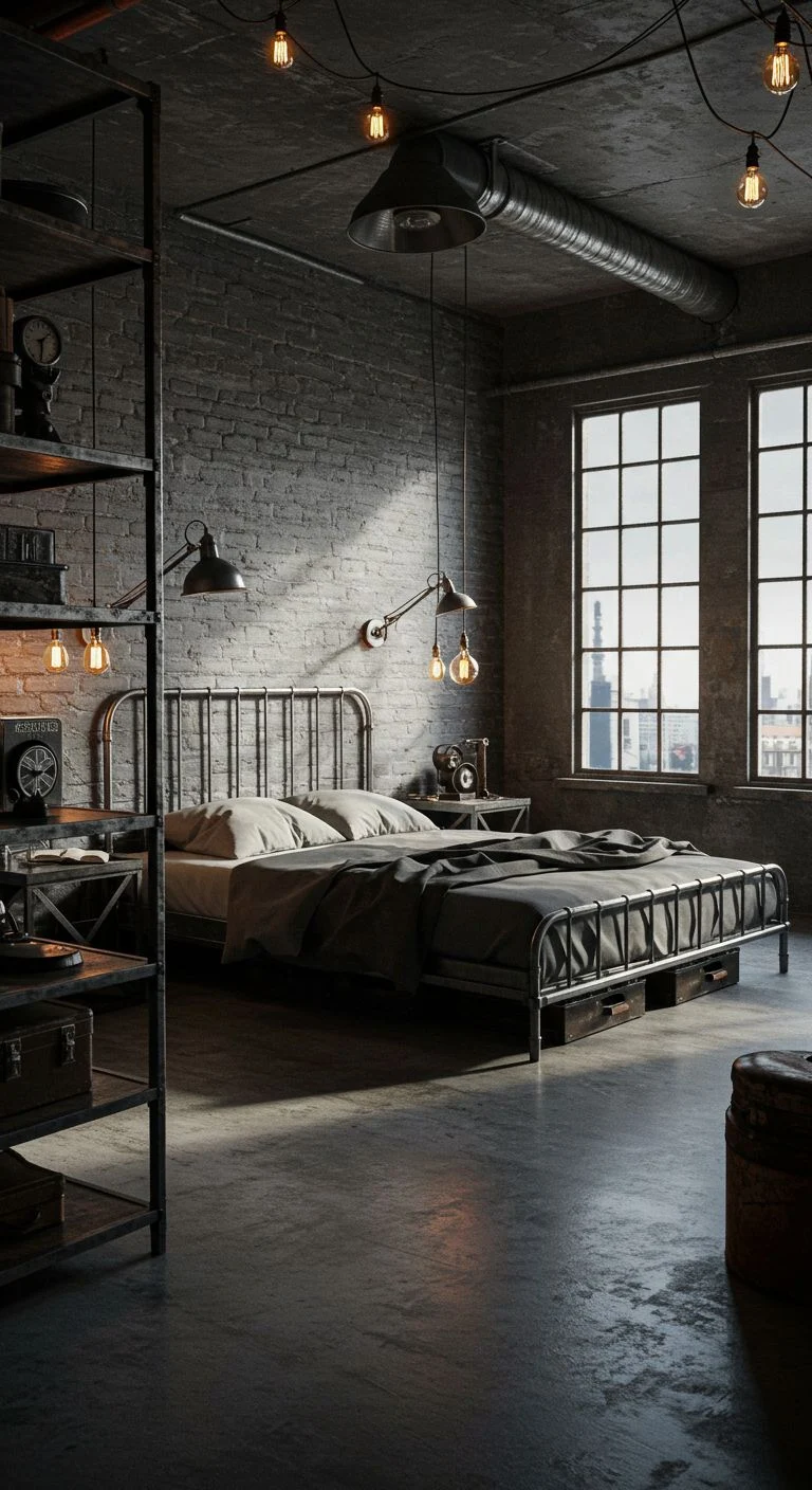 Industrial Bedroom Design