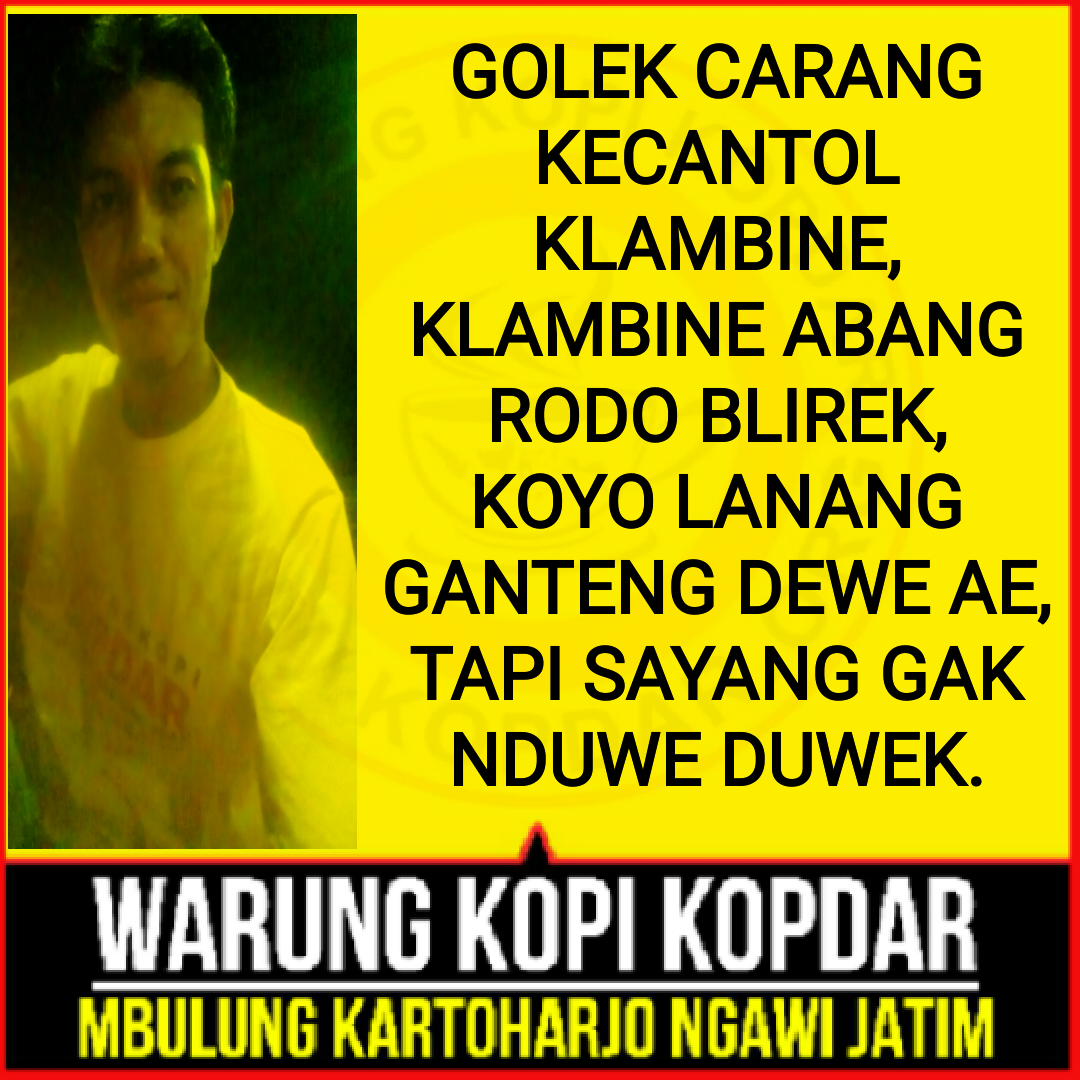 PANTUN LUCU JAWA GOKIL WARUNG KOPI KOPDAR