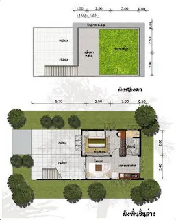 บ้านชั้นเดียว 1 ห้องนอน 1 ห้องน้ำ [บ้านโพธิ์กวักเงิน 04]