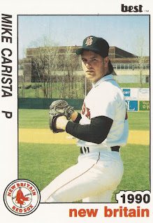 Mike Carista 1990 New Britain Red Sox card