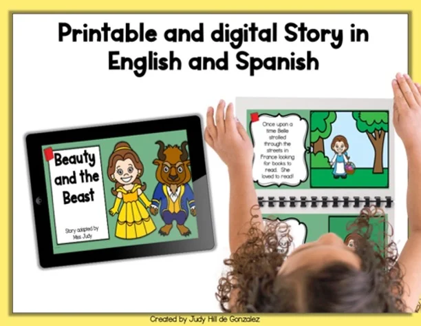 printable and digital bilingual stories