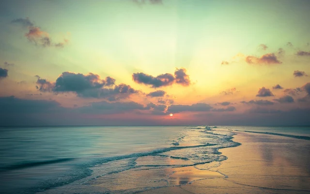 Good Evening Sunset Beach wallpaper.