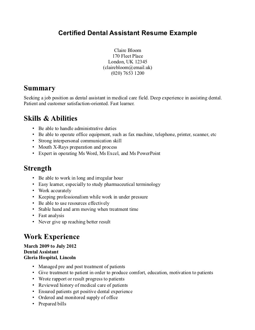 dental assistant resume template, dental assistant resume example, dental assistant job description sample, physician assistant resume sample, free-sampleresumes.blogspot.com