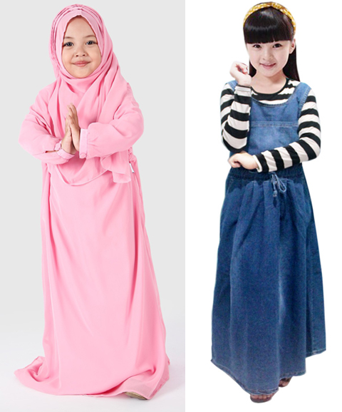 model baju long dress anak