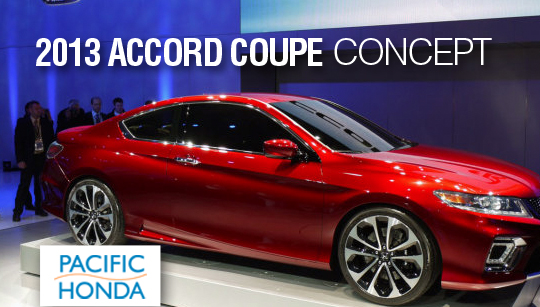 Finally we have a glimpse at the 2013 Accord Coupe Concept